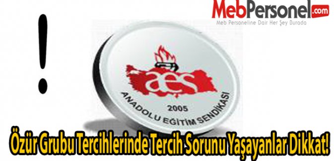 Özür Grubu Tercihlerinde Tercih Sorunu Yaşayanlar Dikkat!
