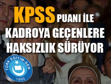 PUANLA KADROYA GEÇENLERE YAPILAN VİCDANSIZLIKTIR