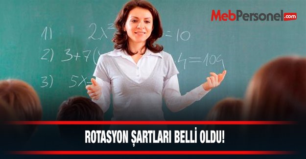 Rotasyon Şartları Belli Oldu