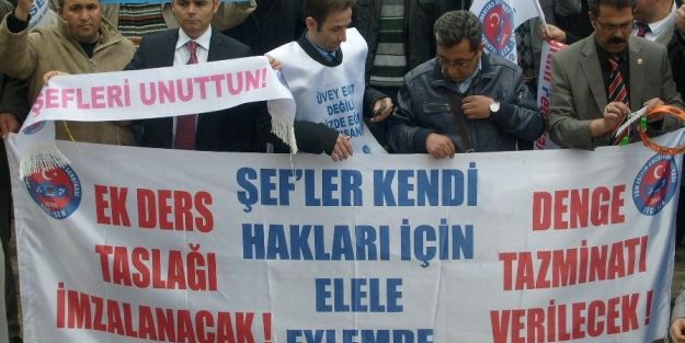 Şeflere ek ders ücreti ödenmelidir!