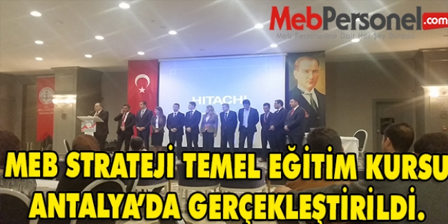 Stratejik Planlama Temel Eğitim Kursu 22-26 Aralık Tarihlerinde Antalya'da Gerçekleştirildi.