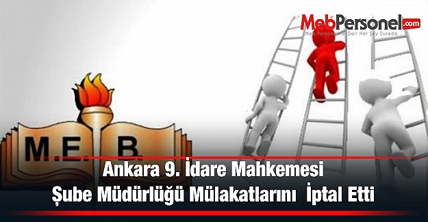 Şube Müdürlüğü Mülakatları İptal Edildi