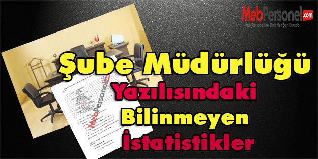 Şube Müdürlüğü Yazılısındaki Bilinmeyen İstatistikler