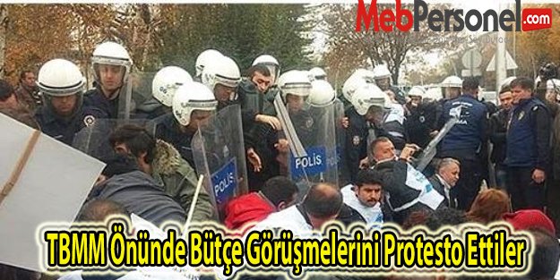 TBMM Önünde Bütçe Görüşmelerini Protesto Ettiler