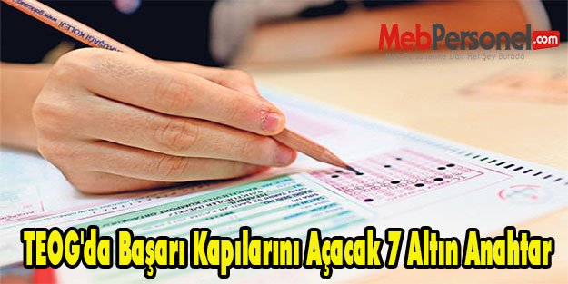 TEOG'da Başarı Kapılarını Açacak 7 Altın Anahtar