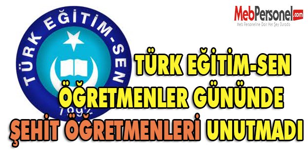 TES ÖĞRETMENLER GÜNÜNDE ŞEHİT ÖĞRETMENLERİ UNUTMADI