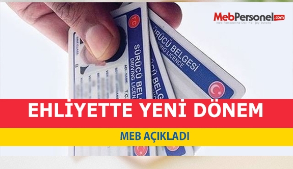 Ehliyet sınavında yeni dönem