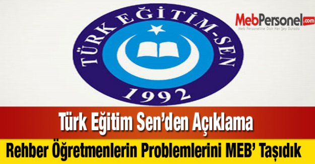 TÜRK EĞİTİM SEN’DEN Açıklama