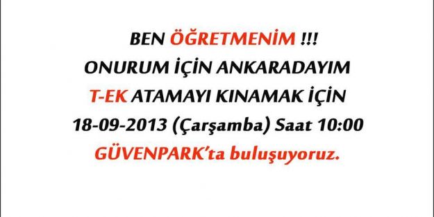 T-ek atamayı kınamak için eylem yapılacak