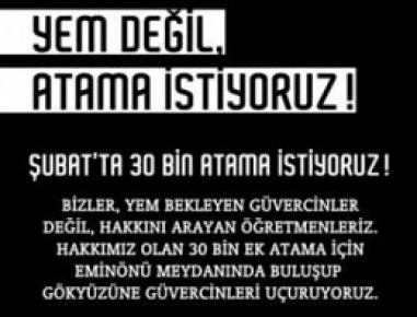 Şubat 2013 Ögretmen Ataması Bekleyenleri Destekliyoruz