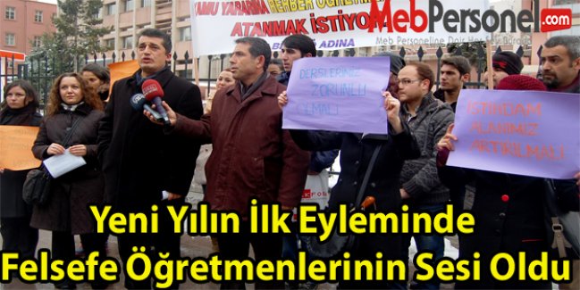 Yeni Yılın İlk Eyleminde Felsefe Öğretmenlerinin Sesi Oldu