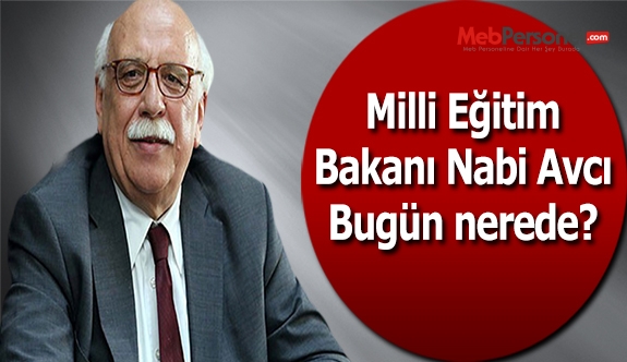 Milli Eğitim Bakanı Avcı bugün nerede?