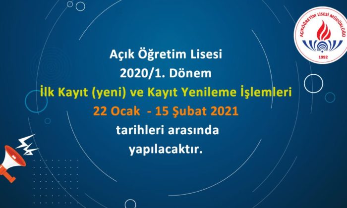 Açık öğretim lisesi kayıt yenileme işlemleri ne zaman?