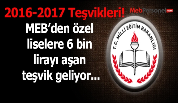Özel meslek liselerine 4 bin ile 6 bin TL arasında destek