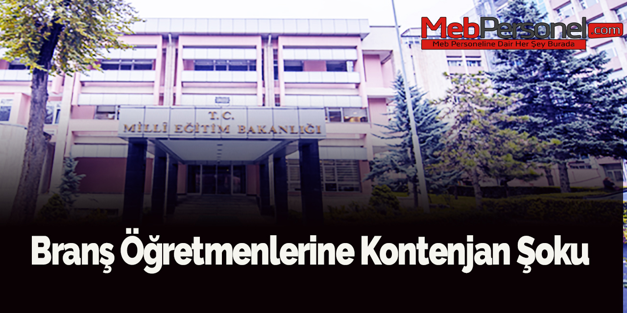 Branş Öğretmenlerine Kontenjan Şoku