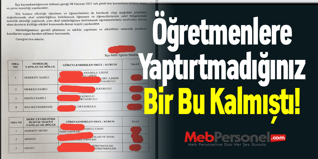 Öğretmenlere Yaptırtmadığınız Bir Bu Kalmıştı!