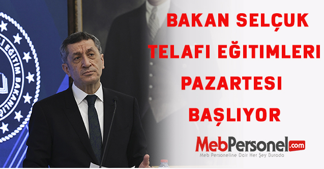 Bakan Ziya Selçuk'tan telafi eğitim açıklaması: Pazartesi başlıyor