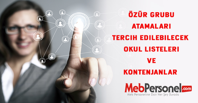 2021 Özür grubu atamaları tercih edilebilecek okul listeleri ve kontenjanlar