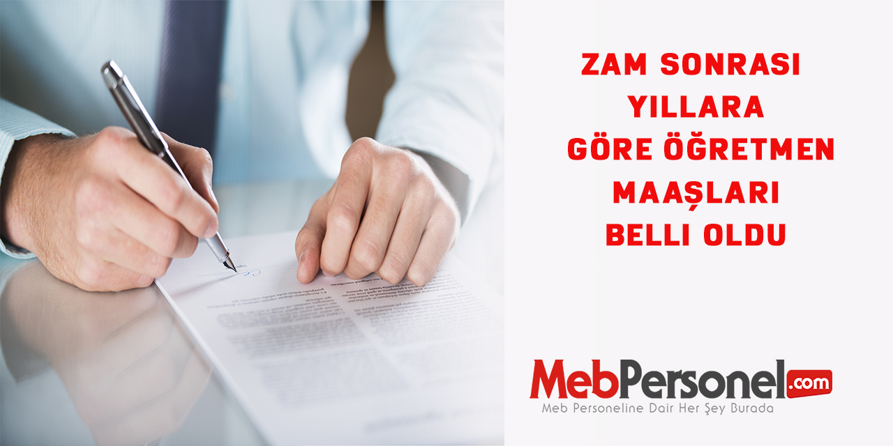 Zam Sonrası Yıllara göre Öğretmen Maaşları Belli Oldu