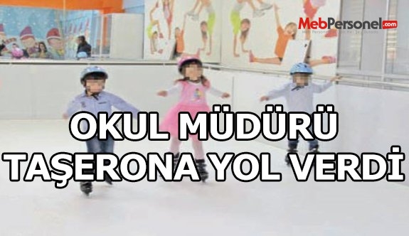 Okul müdürü taşerona yol verdi: 200 liraya buz pisti