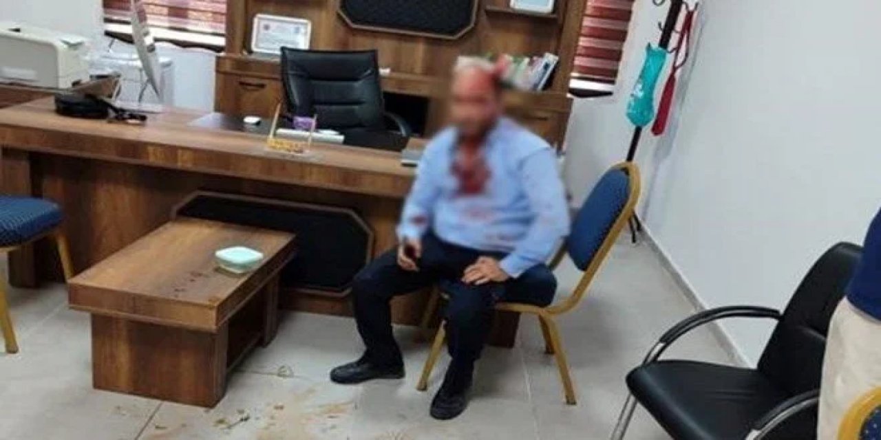 Okul müdürü demir sopalı saldırıya uğradı