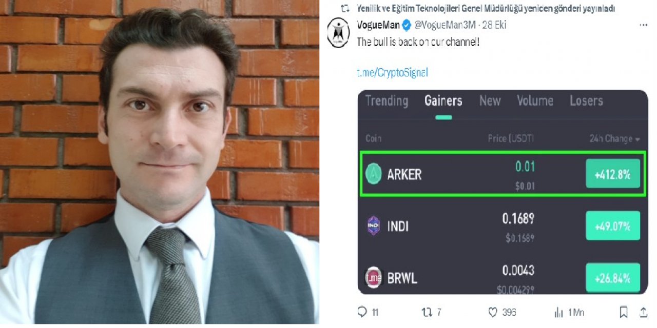 MEB Yeğitek Genel Müdürü Mustafa Canlı'nın Kripto Reklamı Yapılan Genel Müdürlüğün Twiiter Hesabından Haberi Var Mı?
