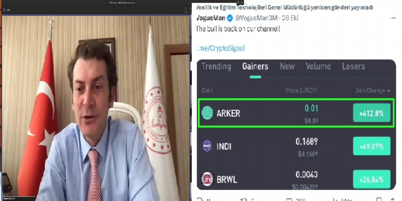 Haberimiz Sonrası MEB Yeğitek Hesabında Yapılan Kripto Paylaşımları Silindi.