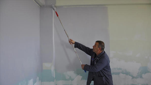 Sınıflar ve okul öğrencilerin desteği ile boyandı!