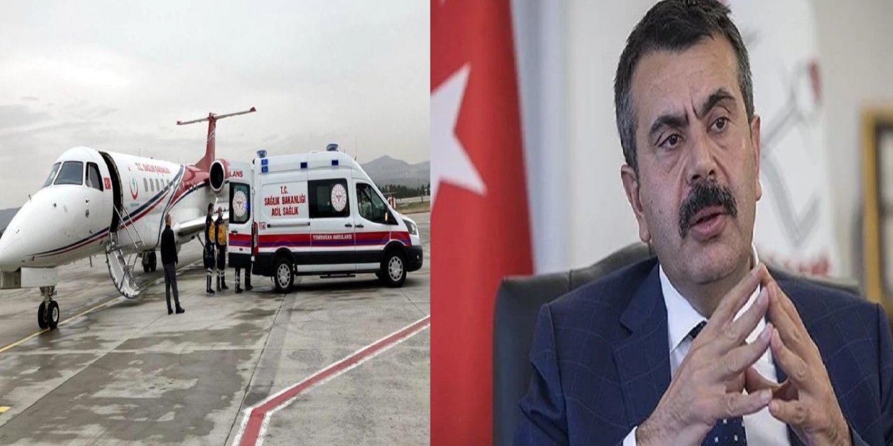Bakan Yusuf Tekin devreye girdi, Yurt Dışında Beyin Kanaması Geçiren Öğretmen Ambulans Uçakla Türkiye'ye Getirildi.