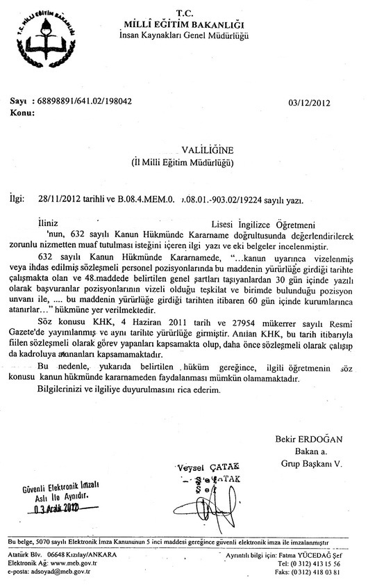 MEB “ İnadım İnat “  Dedi