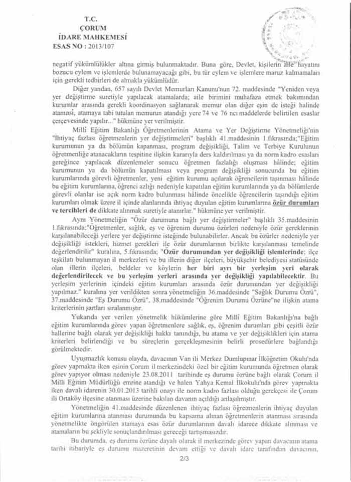Norm Fazla Atamalarında Özür Engeli
