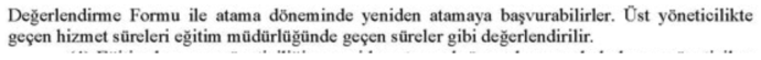 MEB Yönetici Atama Taslağı değerlendirmesi