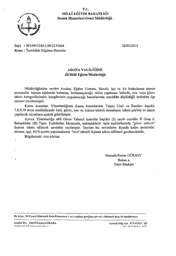 MEB, personel arasında ayrım yapılmadan lojman tahsis edilmelidir