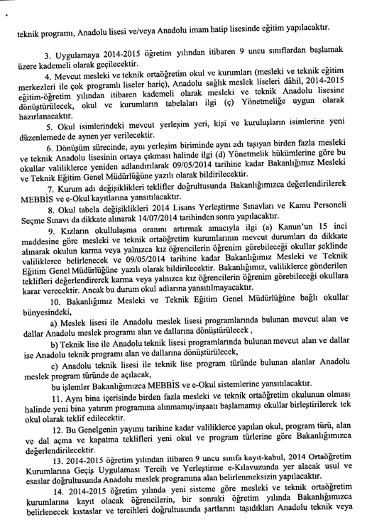 Meslek liselerinde çeşitlilik kaldırılıyor