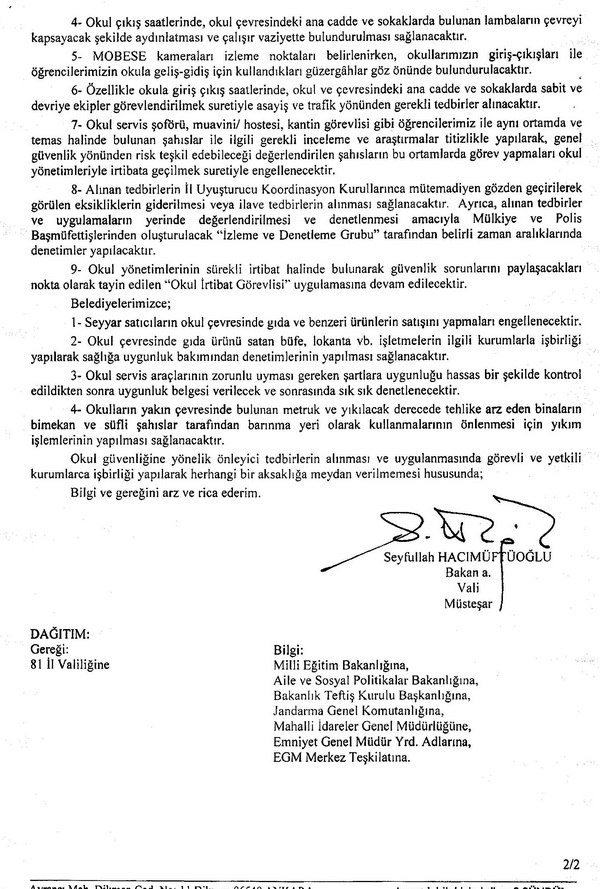 Okul trafik tedbirleri ve servis araçları denetimi
