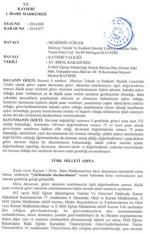 MEB, Yönetici değerlendirmede davaları kaybediyor