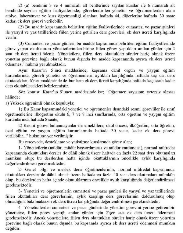 Destekleme ve Yetiştirme Kurslarında Tereddüte Düşülen Hususlar