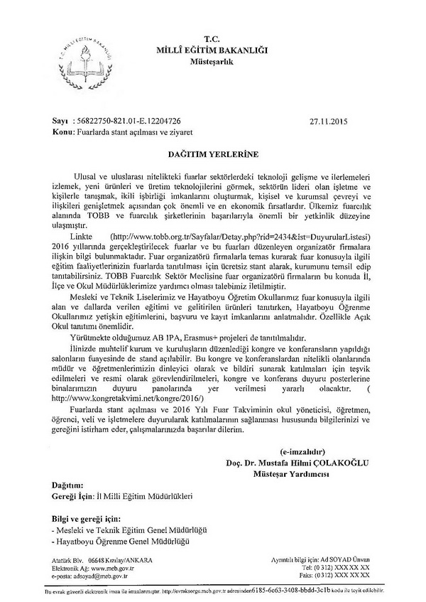 Fuarlarda stant açılması ve teknoparklar