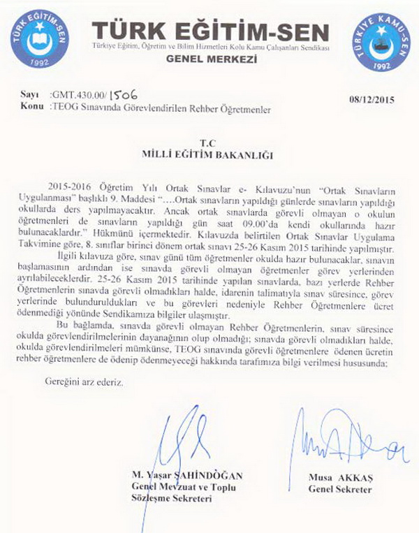 TEOG sınavlarında rehber öğretmenler okulda tutulamaz