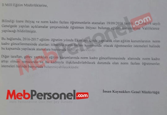 Norm Fazlası Öğretmen Atamalarında MEB'den Beklenen Haber Geldi