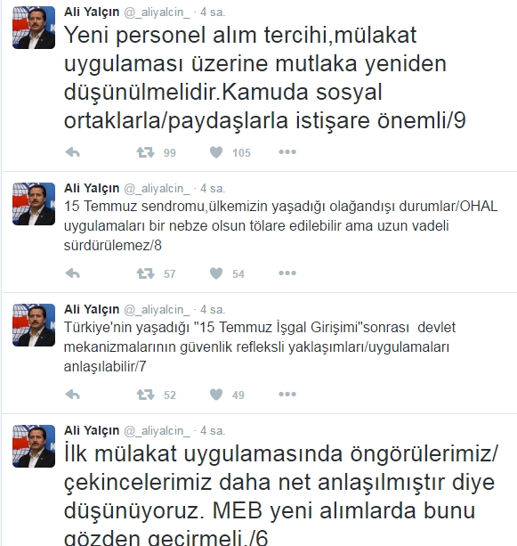 EBS Genel Başkanı Ali Yalçın'dan Mülakat Açıklaması