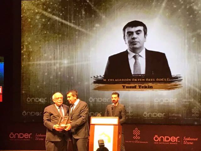 &quot;EĞİTİME HİZMET&quot; ÖDÜLÜ MEB MÜSTEŞARI YUSUF TEKİN'E VERİLDİ