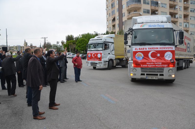 Eğitim Yardımı Tırları Millî Eğitim Müdürü Tarafından Suriye’ye Uğurlandı