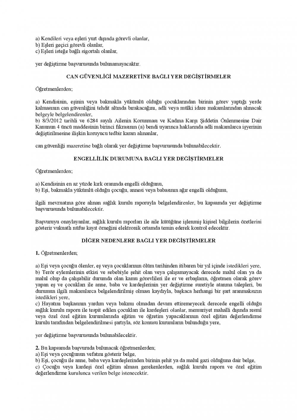 MEB'den İl İçi Özür Grubu Duyurusu