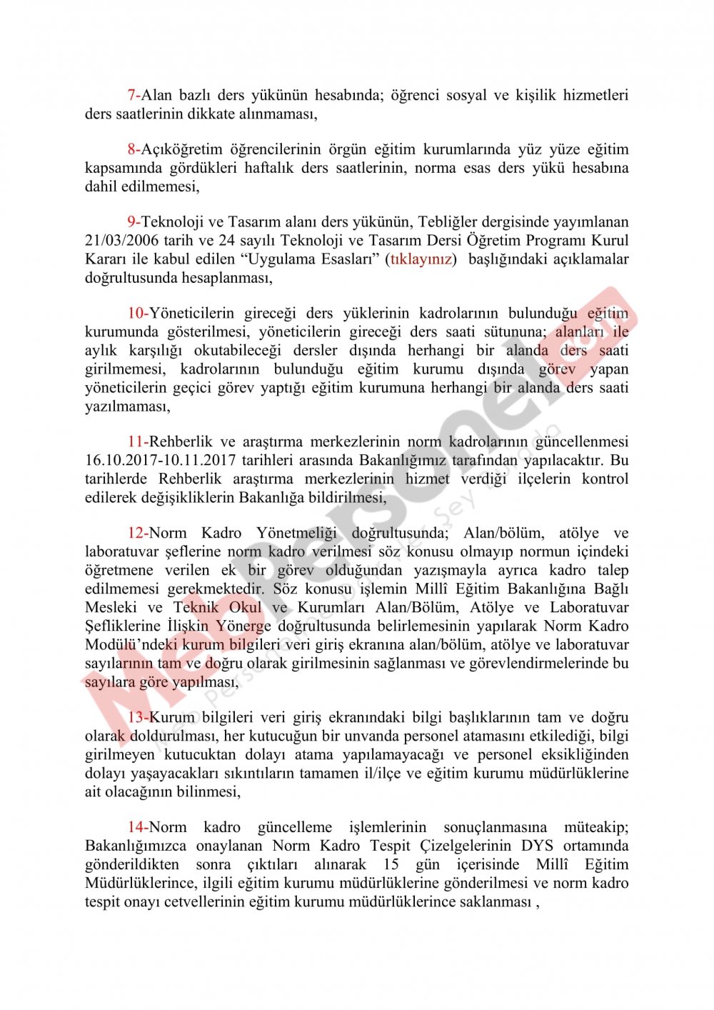 NORM KADRO GÜNCELLEMESİNDE DİKKAT EDİLMESİ GEREKEN HUSUSLAR - OKUL YÖNETİCİLERİNİN YAPMASI GEREKEN İŞLEMLER