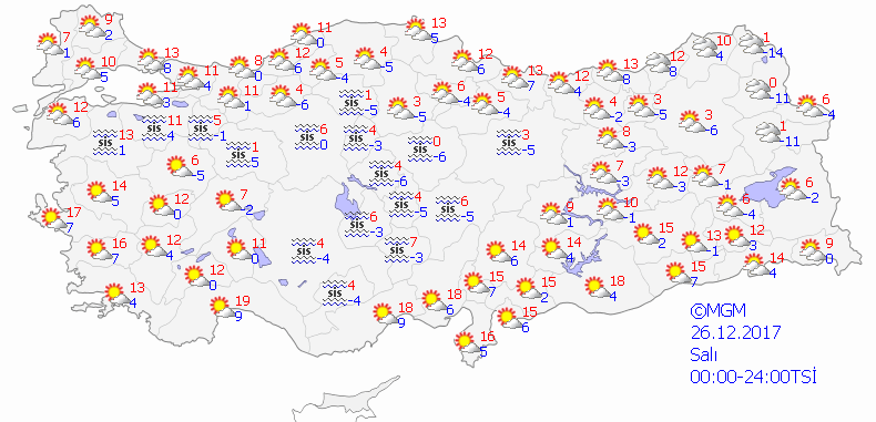 Yarın  kar yağışı bekleniyor. Kar yağışı olacak iller