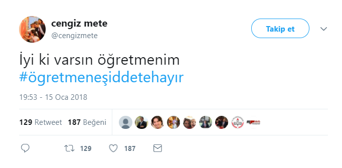 &quot;Öğretmene Şiddete Hayır&quot; Etiketi Sosyal Medyada Rekor Kırdı