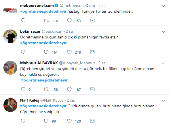 &quot;Öğretmene Şiddete Hayır&quot; Etiketi Sosyal Medyada Rekor Kırdı