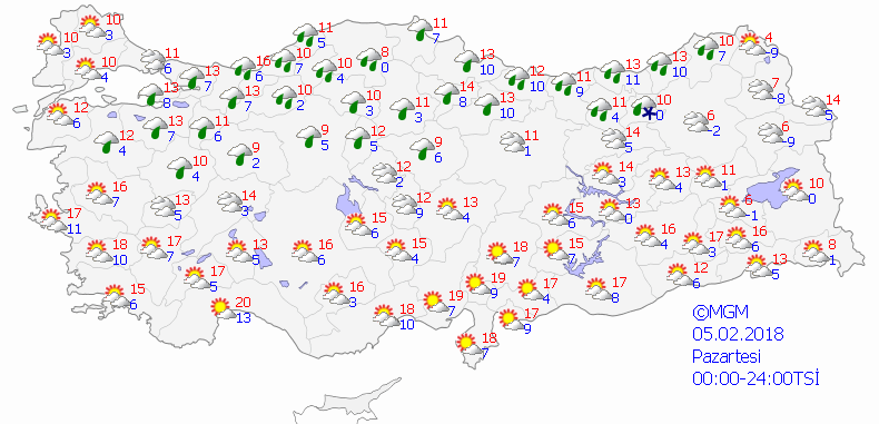 Pazar gününe kadar yağış yok-Haritalı