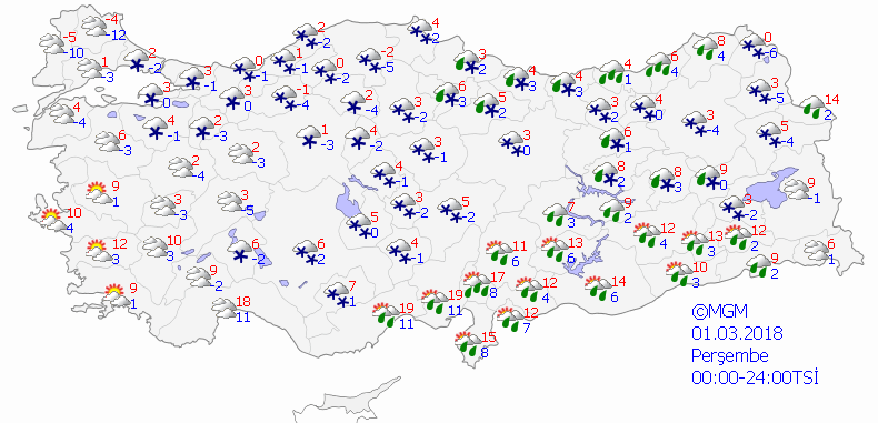 Yoğun kar yağışı Türkiye'yi etkisi altına alacak. Kar yağışı olan iller